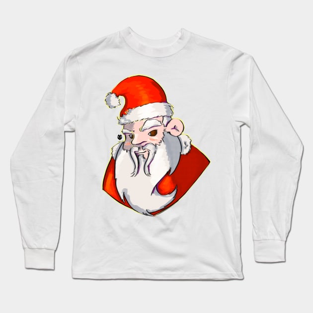 Santa Claus face Long Sleeve T-Shirt by GhoneamArt